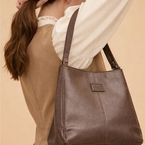 Relic Brown Leather Shoulder Bag